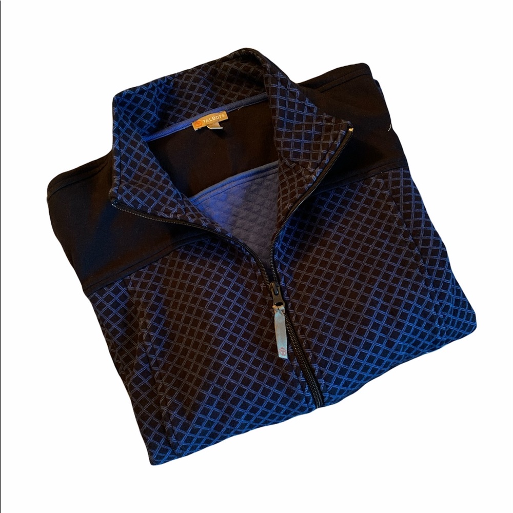 T By Talbots Navy Zippered Jacket - image 1